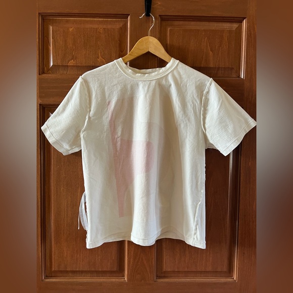 Marimekko T-shirt White with Graphic Art in Red and Tan Size L - Picture 7 of 13